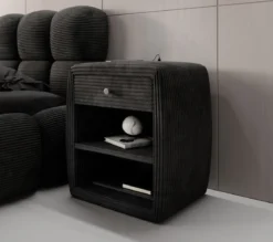 Designer Nachttisch Lilly mit USB Anschluss in Cord