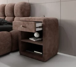 Designer Nachttisch Lilly mit USB Anschluss in Cord