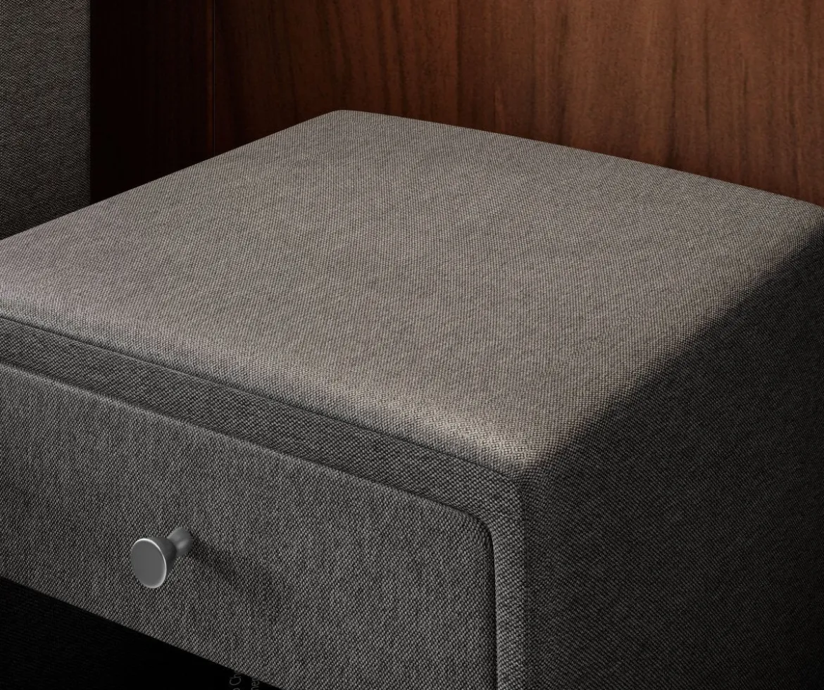 Designer Nachttisch Nira (Stoff)