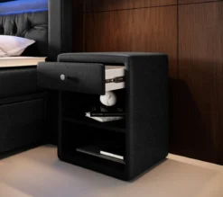 Designer Nachttisch Nira (Stoff)