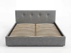 Designer Polsterbett Alva in Samt mit Stauraum