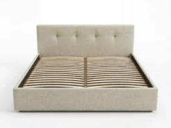 Designer Polsterbett Alva in Samt mit Stauraum