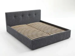 Designer Polsterbett Alva in Samt mit Stauraum
