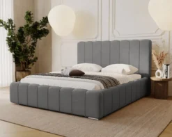 Designer Polsterbett Alvano in Samt mit Stauraum
