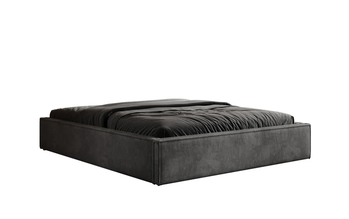 Designer Polsterbett Base mit Stauraum ohne Headboard in Cord