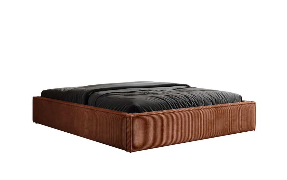 Designer Polsterbett Base mit Stauraum ohne Headboard in Cord