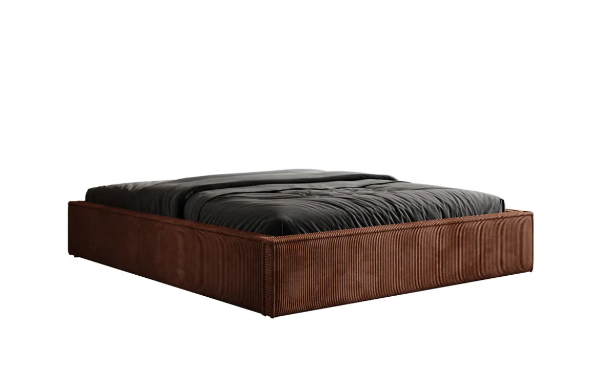 Designer Polsterbett Base mit Stauraum ohne Headboard in Cord