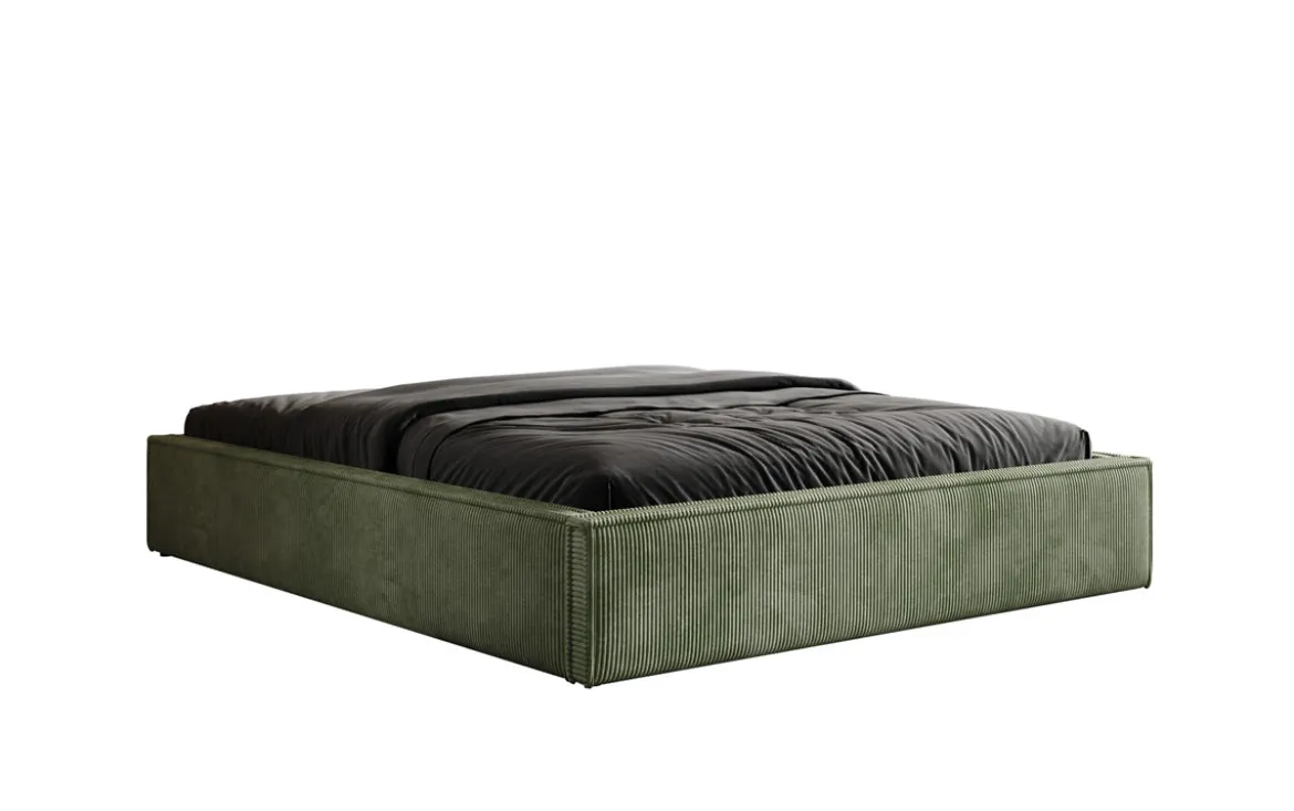 Designer Polsterbett Base mit Stauraum ohne Headboard in Cord