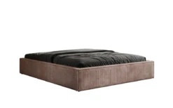 Designer Polsterbett Base mit Stauraum ohne Headboard in Cord