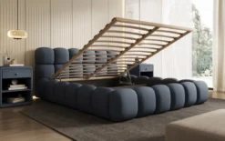 Designer Polsterbett Boston Stoff mit Stauraum