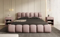 Designer Polsterbett Boston Stoff mit Stauraum
