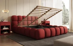 Designer Polsterbett Boston Stoff mit Stauraum