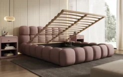Designer Polsterbett Boston Stoff mit Stauraum