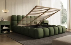 Designer Polsterbett Boston Stoff mit Stauraum