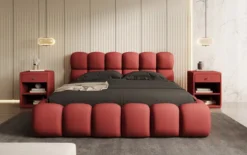 Designer Polsterbett Boston Stoff mit Stauraum