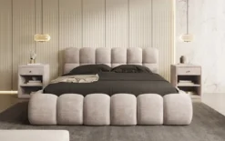 Designer Polsterbett Boston Cord mit Stauraum