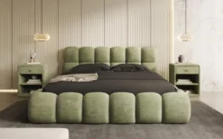 Designer Polsterbett Boston Cord mit Stauraum