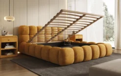 Designer Polsterbett Boston Cord mit Stauraum