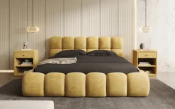 Designer Polsterbett Boston Cord mit Stauraum