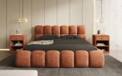 Designer Polsterbett Boston Cord mit Stauraum