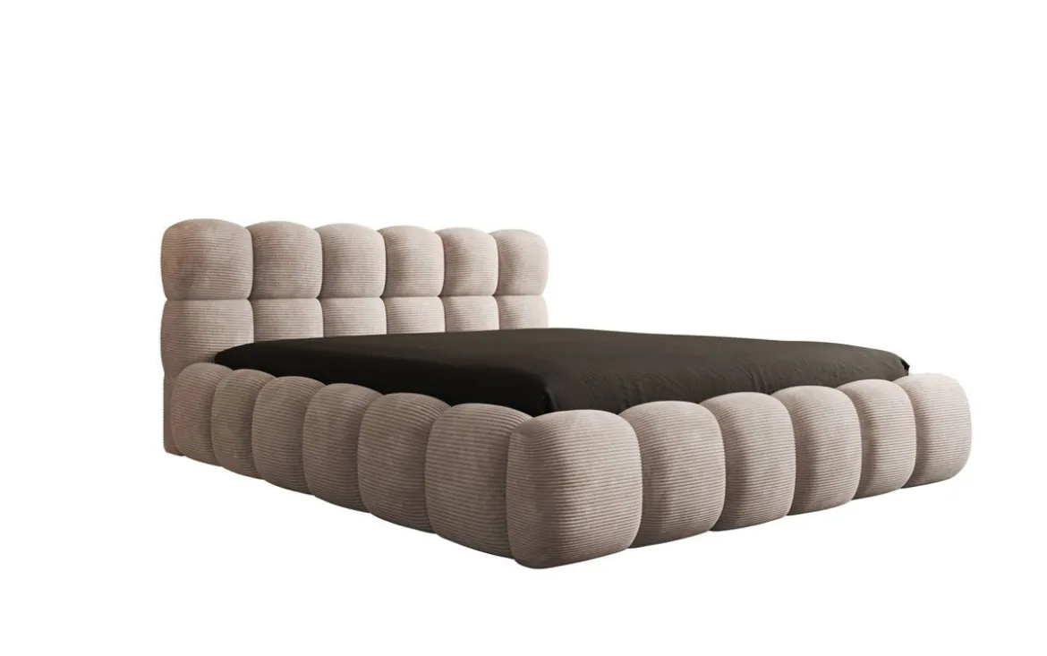 Designer Polsterbett Boston Cord mit Stauraum