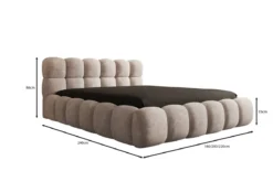 Designer Polsterbett Boston Cord mit Stauraum