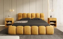 Designer Polsterbett Boston Cord mit Stauraum