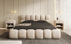Designer Polsterbett Boston Samt mit Stauraum