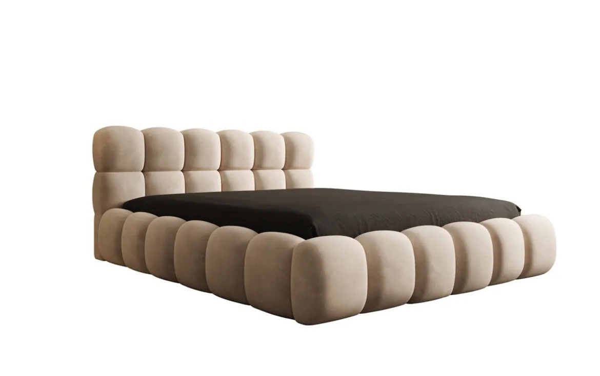 Designer Polsterbett Boston Samt mit Stauraum