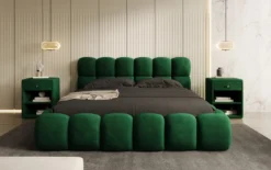 Designer Polsterbett Boston Samt mit Stauraum