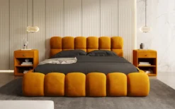Designer Polsterbett Boston Samt mit Stauraum