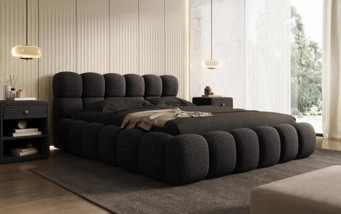 Designer Polsterbett Boston Wild Edition mit Stauraum