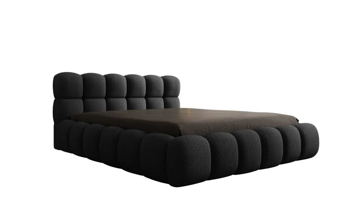 Designer Polsterbett Boston Bouclé mit Stauraum