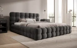 Designer Polsterbett Calimo in Cord mit Stauraum