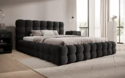 Designer Polsterbett Calimo in Cord mit Stauraum