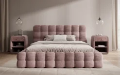 Designer Polsterbett Calimo in Cord mit Stauraum