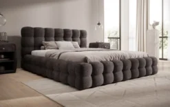 Designer Polsterbett Calimo in Cord mit Stauraum