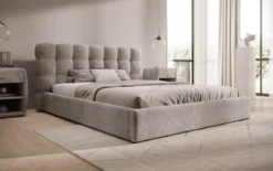 Designer Polsterbett Calivo in Cord mit Stauraum