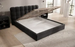 Designer Polsterbett Calivo in Cord mit Stauraum