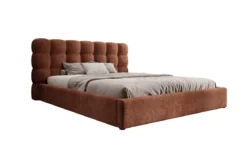 Designer Polsterbett Calivo in Cord mit Stauraum