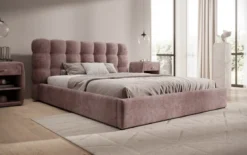 Designer Polsterbett Calivo in Cord mit Stauraum