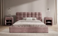 Designer Polsterbett Calivo in Cord mit Stauraum