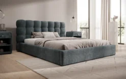 Designer Polsterbett Calivo in Cord mit Stauraum