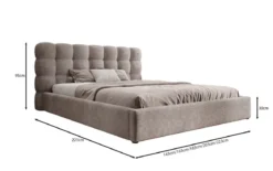 Designer Polsterbett Calivo in Cord mit Stauraum