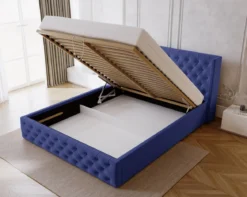 Designer Polsterbett Celestia in Samt mit Stauraum