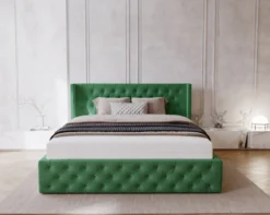 Designer Polsterbett Celestia in Samt mit Stauraum