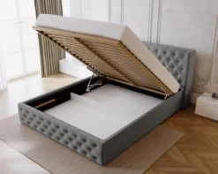 Designer Polsterbett Celestia in Samt mit Stauraum