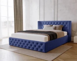 Designer Polsterbett Celestia in Samt mit Stauraum