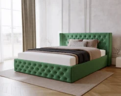 Designer Polsterbett Celestia in Samt mit Stauraum