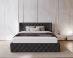 Designer Polsterbett Celestia in Samt mit Stauraum